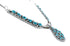 Turquoise Genuine Sterling Silver Navajo Link Necklace Set JX127051